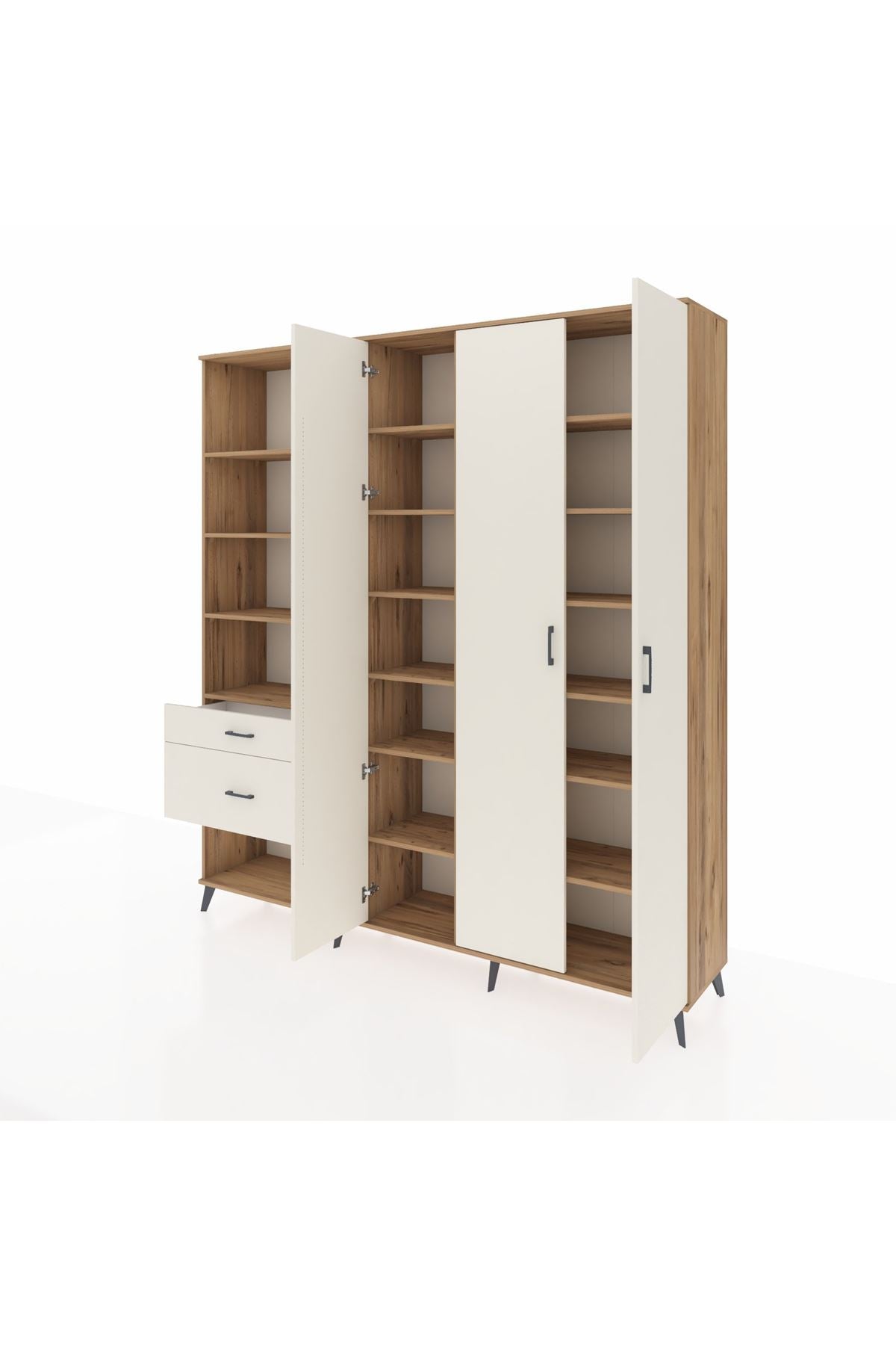 Hyperion Dolap 16 Raflı 2 Çekmeceli 3 Kapaklı 220x44x243 - S553M041V22B