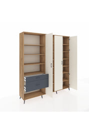 Hyperion Dolap 16 Raflı 2 Çekmeceli 3 Kapaklı 220x44x243 - S553M041V23B