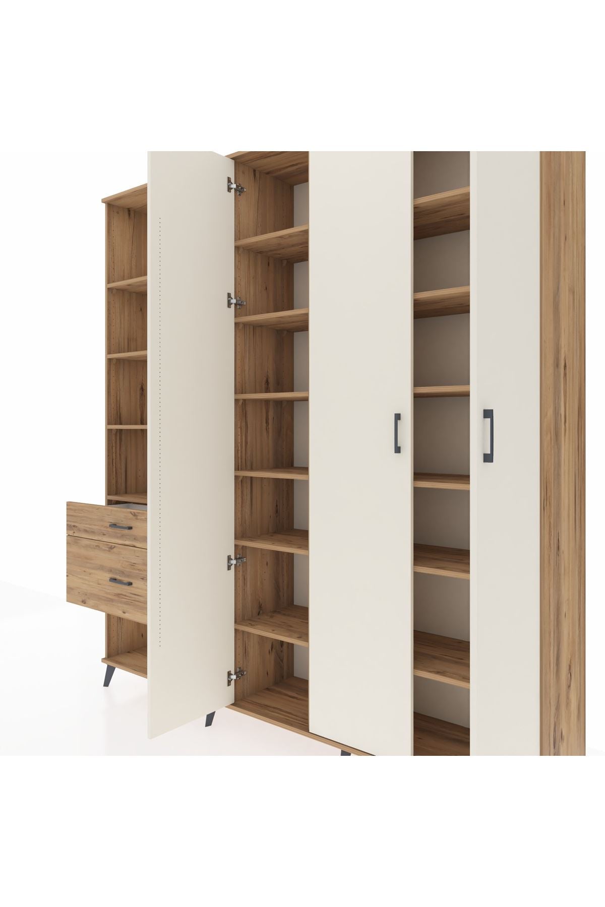 Hyperion Dolap 16 Raflı 2 Çekmeceli 3 Kapaklı 220x44x243 - S553M041V24B