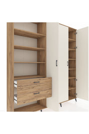 Hyperion Dolap 16 Raflı 2 Çekmeceli 3 Kapaklı 220x44x243 - S553M041V24B