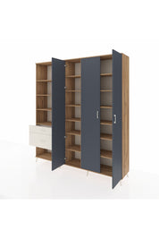 Hyperion Dolap 16 Raflı 2 Çekmeceli 3 Kapaklı 220x44x243 - S553M041V25B