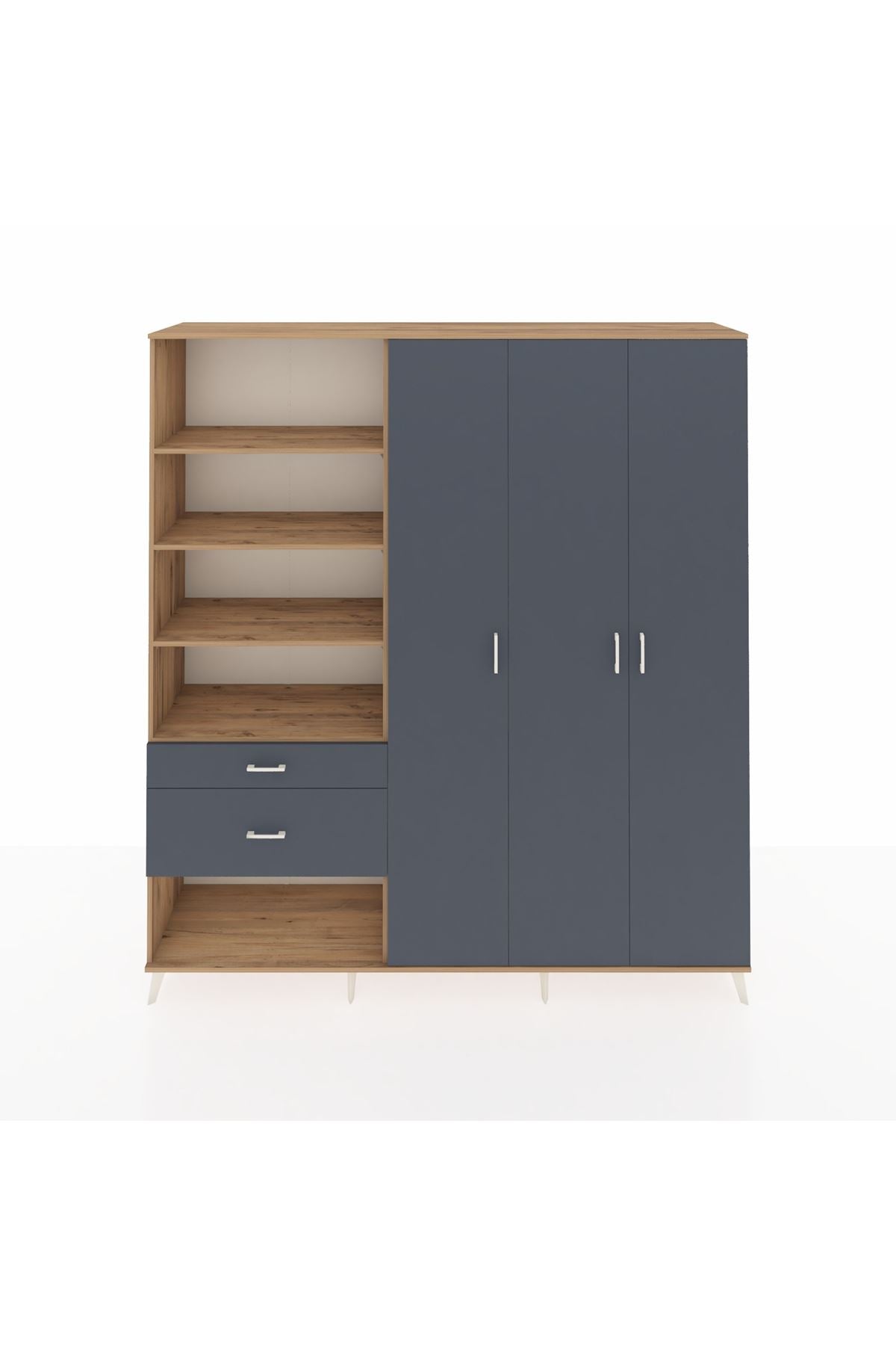 Hyperion Dolap 16 Raflı 2 Çekmeceli 3 Kapaklı 220x44x243 - S553M041V26B