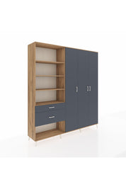 Hyperion Dolap 16 Raflı 2 Çekmeceli 3 Kapaklı 220x44x243 - S553M041V26B