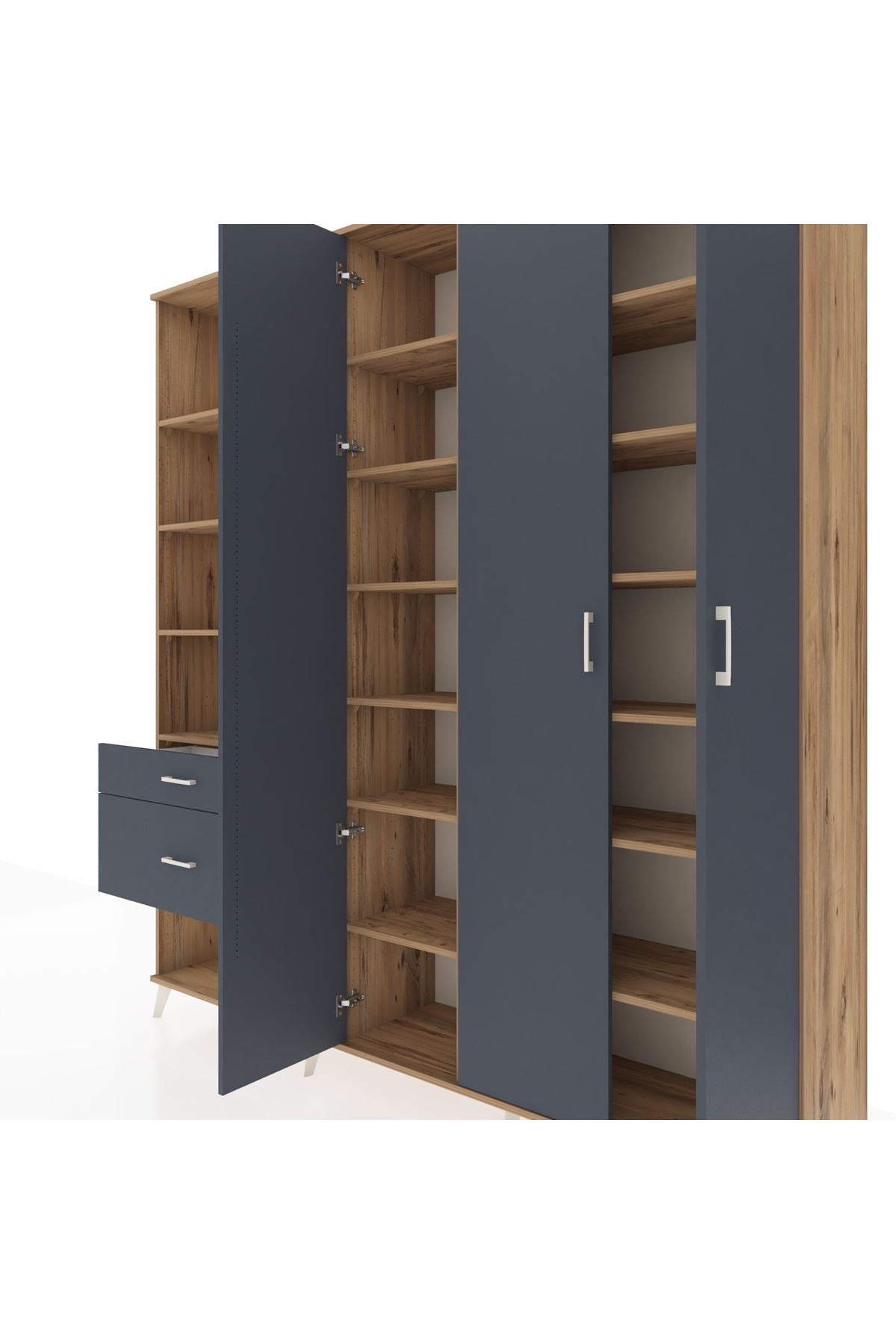 Hyperion Dolap 16 Raflı 2 Çekmeceli 3 Kapaklı 220x44x243 - S553M041V26B