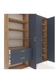 Hyperion Dolap 16 Raflı 2 Çekmeceli 3 Kapaklı 220x44x243 - S553M041V26B