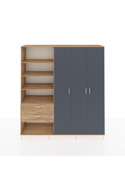 Hyperion Dolap 16 Raflı 2 Çekmeceli 3 Kapaklı 220x44x243 - S553M041V27B