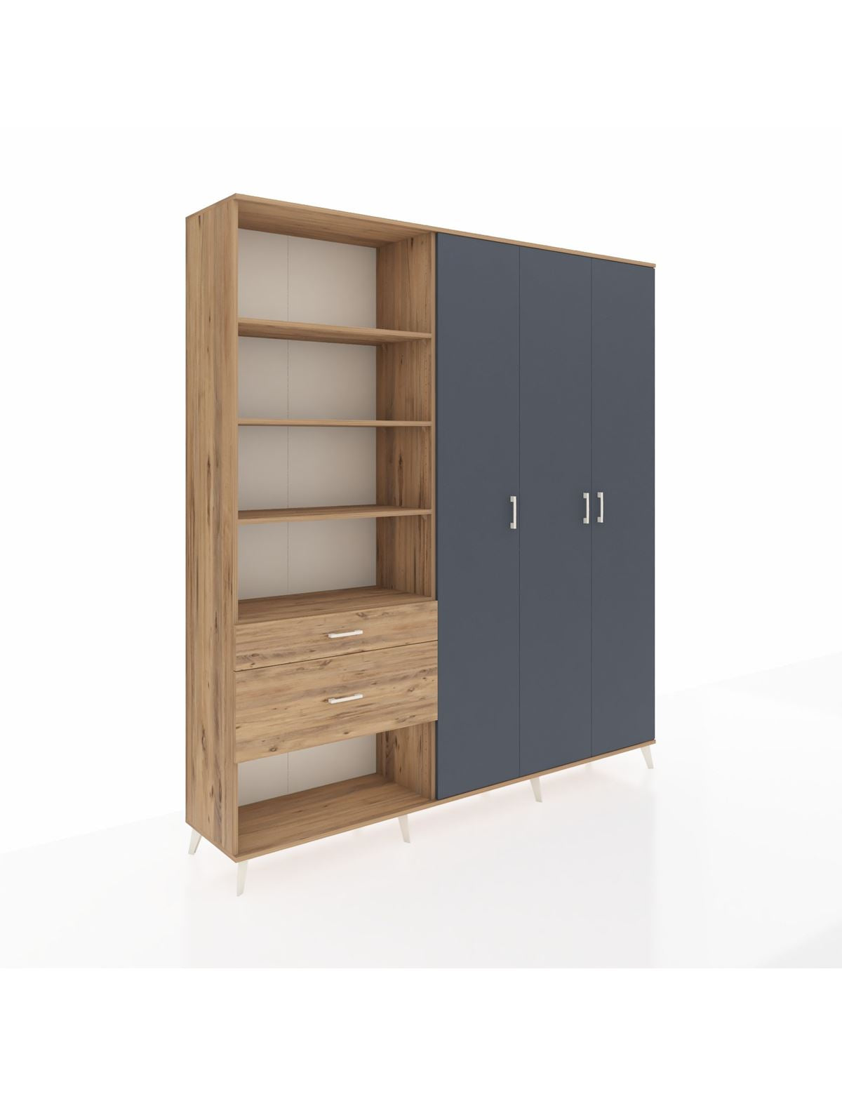 Hyperion Dolap 16 Raflı 2 Çekmeceli 3 Kapaklı 220x44x243 - S553M041V27B