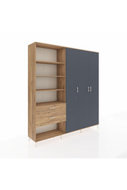 Hyperion Dolap 16 Raflı 2 Çekmeceli 3 Kapaklı 220x44x243 - S553M041V27B