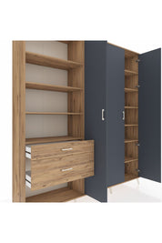 Hyperion Dolap 16 Raflı 2 Çekmeceli 3 Kapaklı 220x44x243 - S553M041V27B