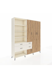 Hyperion Dolap 14 Raflı 4 Çekmeceli 4 Kapaklı 220x44x243 - S553M042V01B