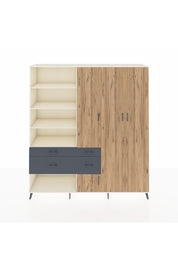 Hyperion Dolap 14 Raflı 4 Çekmeceli 4 Kapaklı 220x44x243 - S553M042V02B