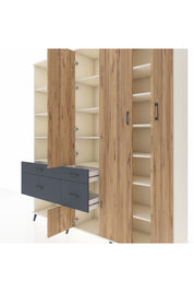 Hyperion Dolap 14 Raflı 4 Çekmeceli 4 Kapaklı 220x44x243 - S553M042V02B