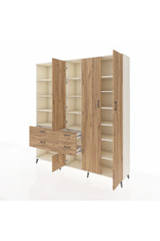 Hyperion Dolap 14 Raflı 4 Çekmeceli 4 Kapaklı 220x44x243 - S553M042V03B