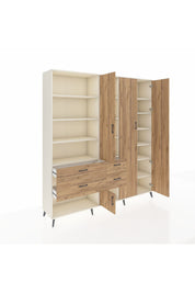 Hyperion Dolap 14 Raflı 4 Çekmeceli 4 Kapaklı 220x44x243 - S553M042V03B