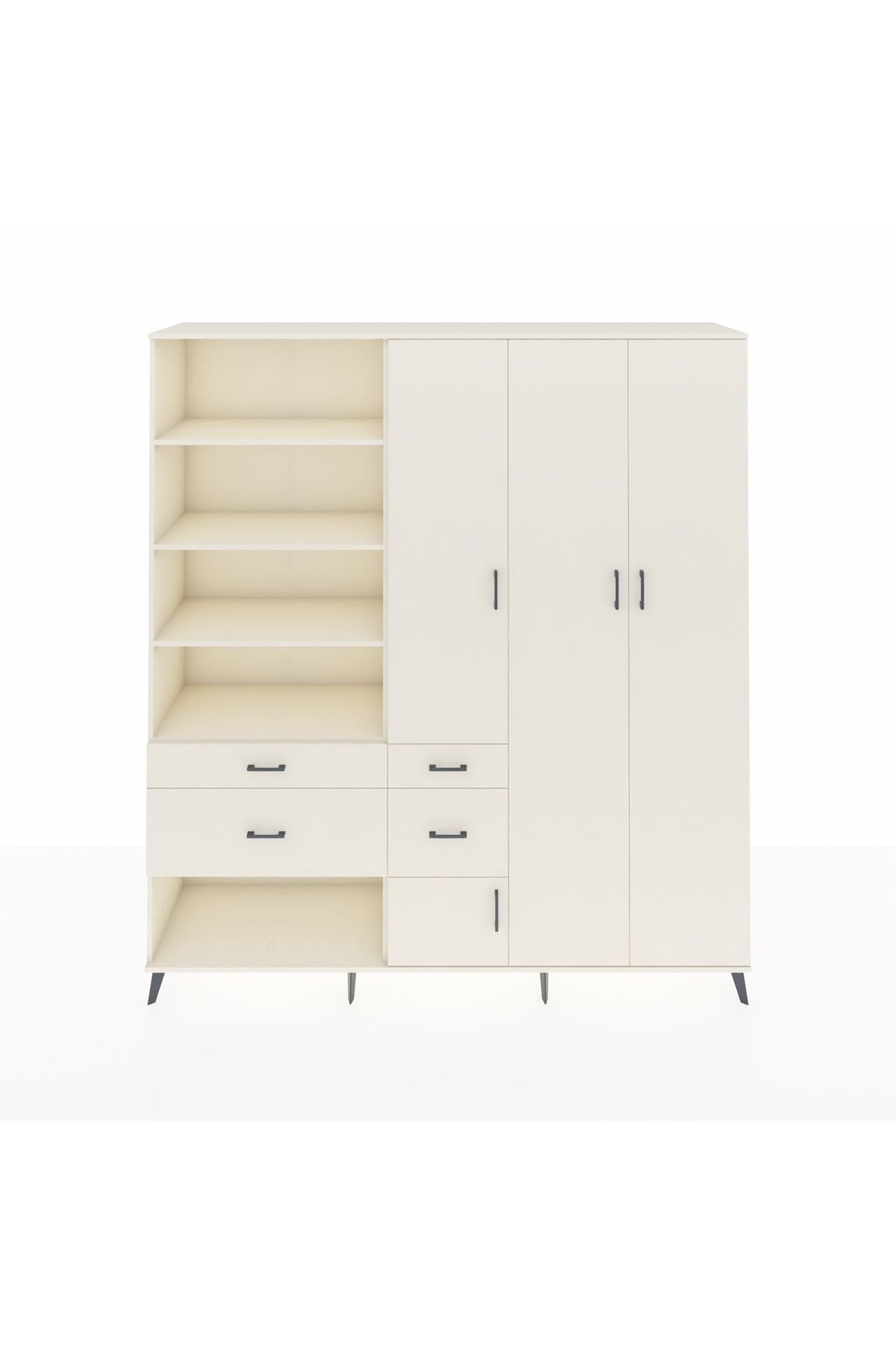 Hyperion Dolap 14 Raflı 4 Çekmeceli 4 Kapaklı 220x44x243 - S553M042V04B