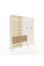 Hyperion Dolap 14 Raflı 4 Çekmeceli 4 Kapaklı 220x44x243 - S553M042V06B