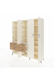 Hyperion Dolap 14 Raflı 4 Çekmeceli 4 Kapaklı 220x44x243 - S553M042V06B