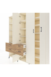 Hyperion Dolap 14 Raflı 4 Çekmeceli 4 Kapaklı 220x44x243 - S553M042V06B