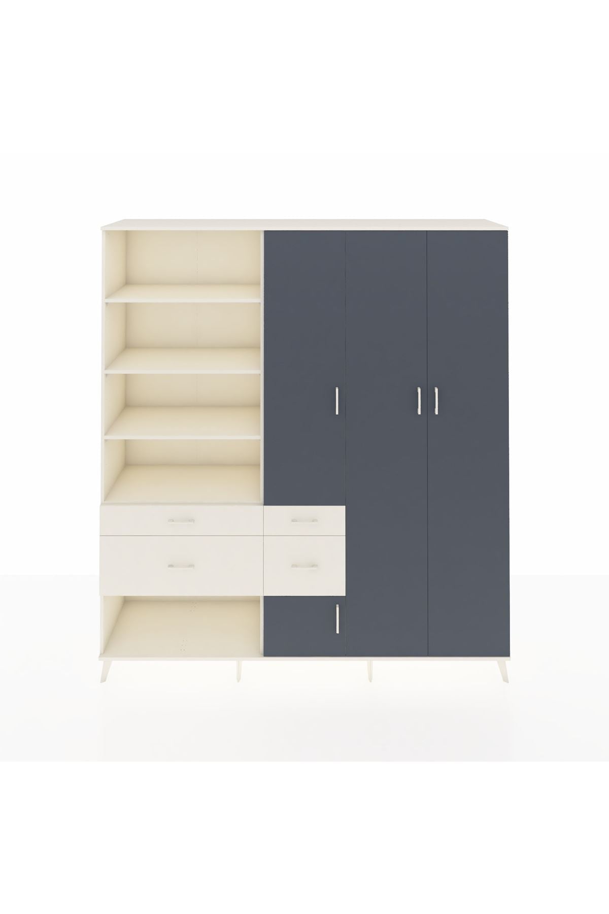 Hyperion Dolap 14 Raflı 4 Çekmeceli 4 Kapaklı 220x44x243 - S553M042V07B