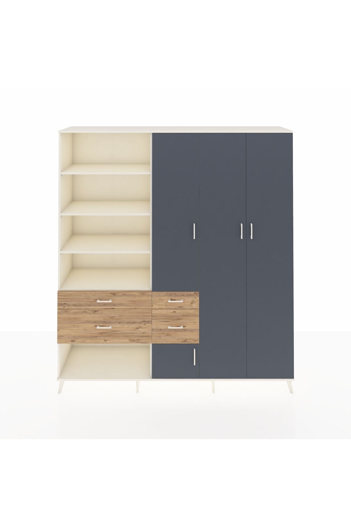 Hyperion Dolap 14 Raflı 4 Çekmeceli 4 Kapaklı 220x44x243 - S553M042V09B