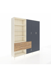 Hyperion Dolap 14 Raflı 4 Çekmeceli 4 Kapaklı 220x44x243 - S553M042V09B