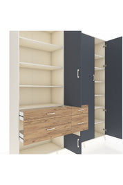 Hyperion Dolap 14 Raflı 4 Çekmeceli 4 Kapaklı 220x44x243 - S553M042V09B