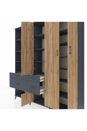 Hyperion Dolap 14 Raflı 4 Çekmeceli 4 Kapaklı 220x44x243 - S553M042V11B