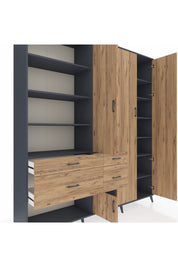 Hyperion Dolap 14 Raflı 4 Çekmeceli 4 Kapaklı 220x44x243 - S553M042V12B