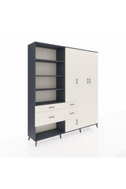 Hyperion Dolap 14 Raflı 4 Çekmeceli 4 Kapaklı 220x44x243 - S553M042V13B