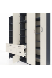 Hyperion Dolap 14 Raflı 4 Çekmeceli 4 Kapaklı 220x44x243 - S553M042V13B