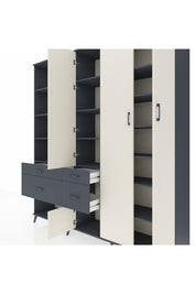 Hyperion Dolap 14 Raflı 4 Çekmeceli 4 Kapaklı 220x44x243 - S553M042V14B