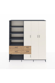 Hyperion Dolap 14 Raflı 4 Çekmeceli 4 Kapaklı 220x44x243 - S553M042V15B