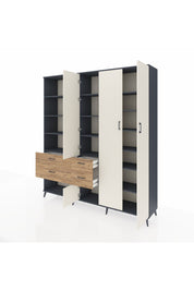 Hyperion Dolap 14 Raflı 4 Çekmeceli 4 Kapaklı 220x44x243 - S553M042V15B