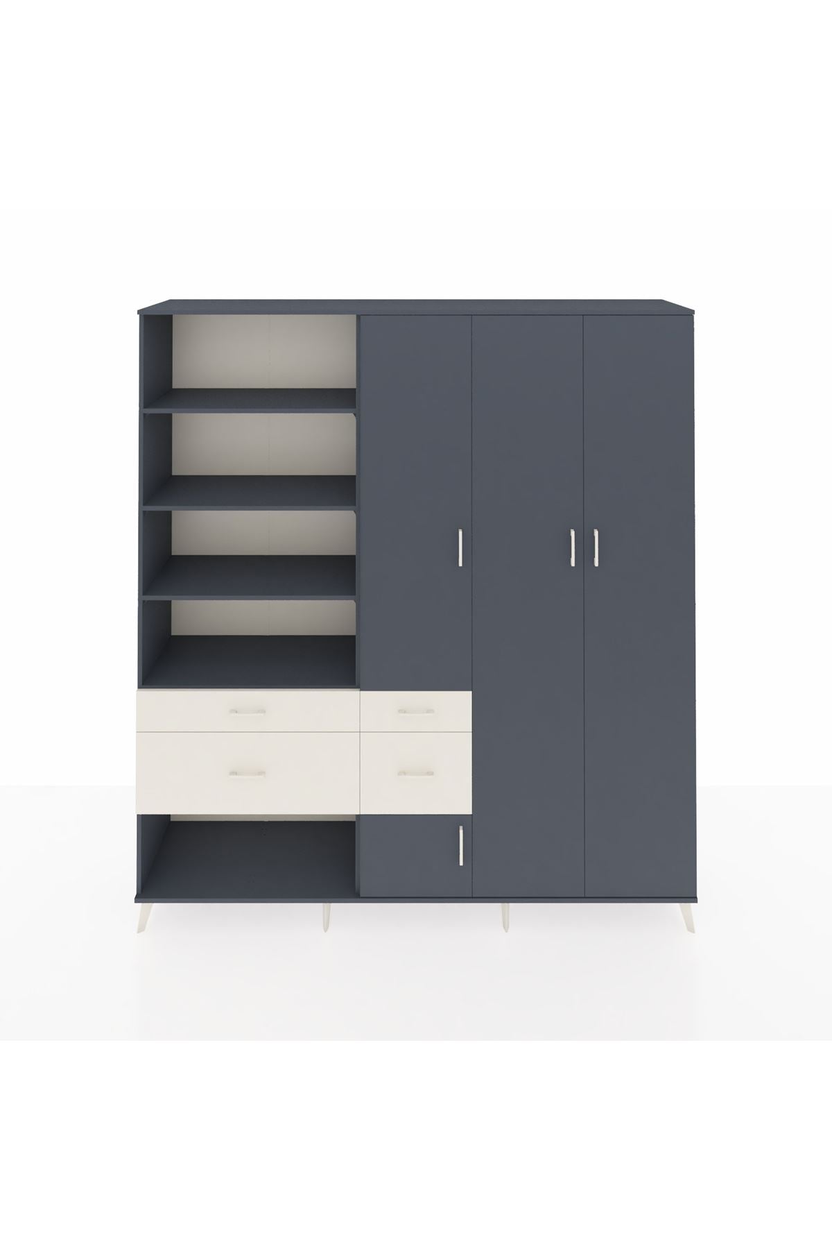 Hyperion Dolap 14 Raflı 4 Çekmeceli 4 Kapaklı 220x44x243 - S553M042V16B