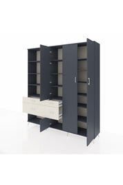 Hyperion Dolap 14 Raflı 4 Çekmeceli 4 Kapaklı 220x44x243 - S553M042V16B