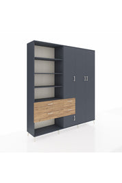 Hyperion Dolap 14 Raflı 4 Çekmeceli 4 Kapaklı 220x44x243 - S553M042V18B