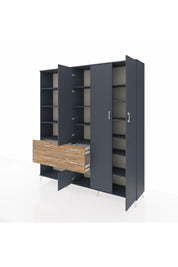 Hyperion Dolap 14 Raflı 4 Çekmeceli 4 Kapaklı 220x44x243 - S553M042V18B