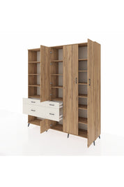 Hyperion Dolap 14 Raflı 4 Çekmeceli 4 Kapaklı 220x44x243 - S553M042V19B