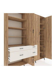 Hyperion Dolap 14 Raflı 4 Çekmeceli 4 Kapaklı 220x44x243 - S553M042V19B