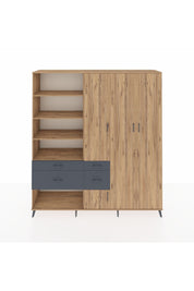 Hyperion Dolap 14 Raflı 4 Çekmeceli 4 Kapaklı 220x44x243 - S553M042V20B