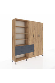 Hyperion Dolap 14 Raflı 4 Çekmeceli 4 Kapaklı 220x44x243 - S553M042V20B