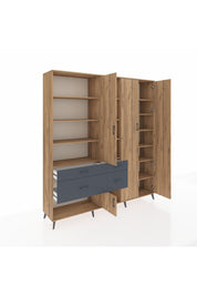 Hyperion Dolap 14 Raflı 4 Çekmeceli 4 Kapaklı 220x44x243 - S553M042V20B