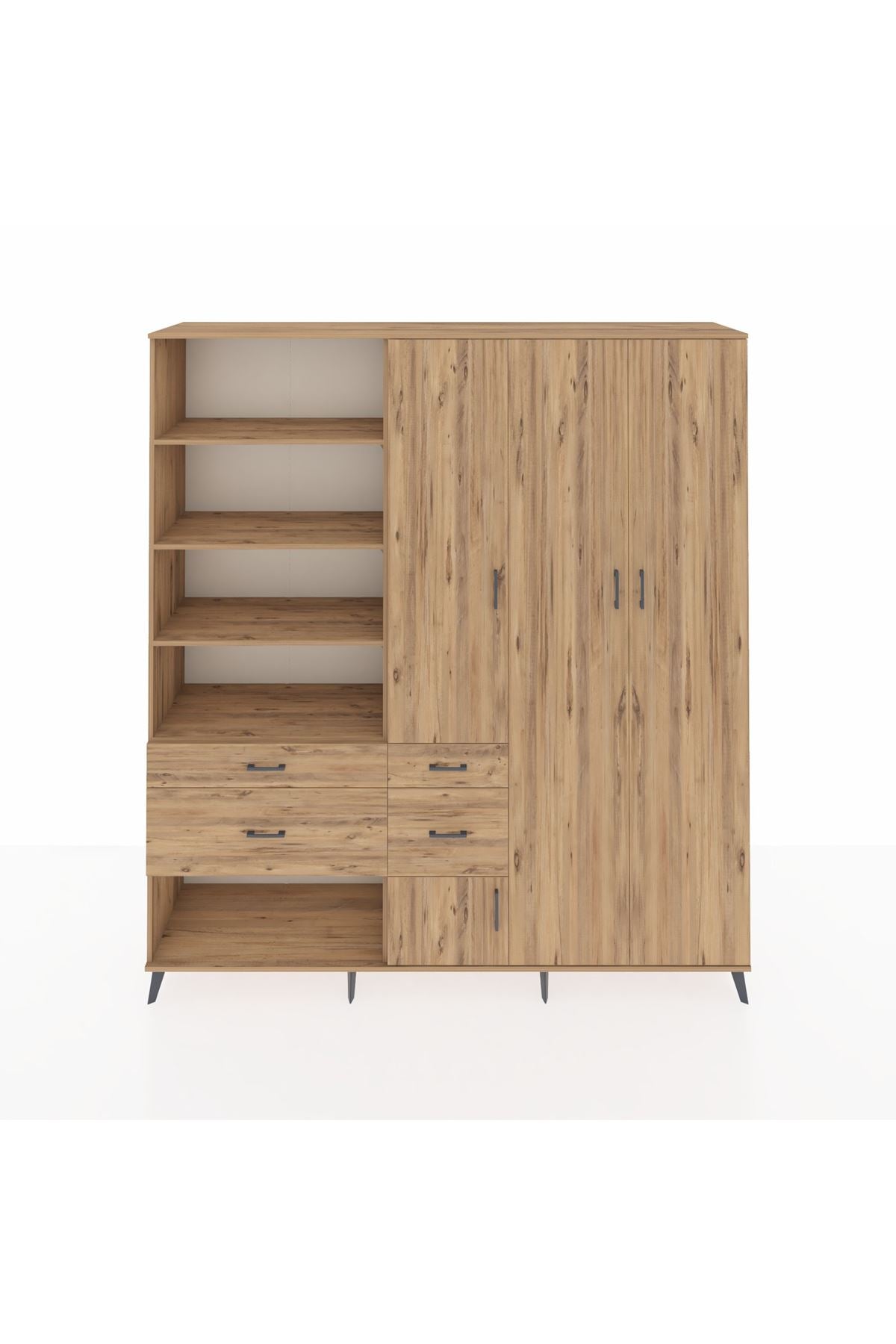 Hyperion Dolap 14 Raflı 4 Çekmeceli 4 Kapaklı 220x44x243 - S553M042V21B