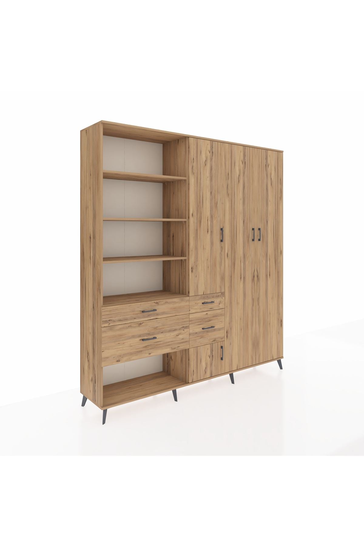 Hyperion Dolap 14 Raflı 4 Çekmeceli 4 Kapaklı 220x44x243 - S553M042V21B