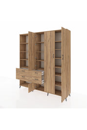 Hyperion Dolap 14 Raflı 4 Çekmeceli 4 Kapaklı 220x44x243 - S553M042V21B