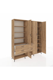 Hyperion Dolap 14 Raflı 4 Çekmeceli 4 Kapaklı 220x44x243 - S553M042V21B