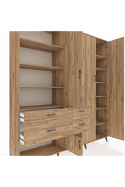 Hyperion Dolap 14 Raflı 4 Çekmeceli 4 Kapaklı 220x44x243 - S553M042V21B