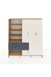 Hyperion Dolap 14 Raflı 4 Çekmeceli 4 Kapaklı 220x44x243 - S553M042V23B