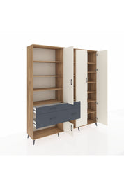 Hyperion Dolap 14 Raflı 4 Çekmeceli 4 Kapaklı 220x44x243 - S553M042V23B