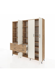 Hyperion Dolap 14 Raflı 4 Çekmeceli 4 Kapaklı 220x44x243 - S553M042V24B